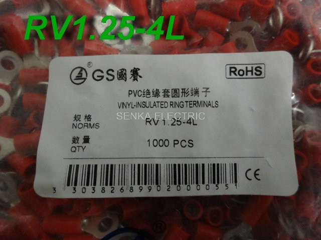 1000 / AWG22-16 0.5-1.5mm2 8  Ʈ Ϸ   ͹̳ Ŀ RV1.25-4
